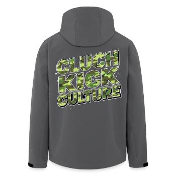 Clutch Kick Culture Camo Drift Design - Recycelte Männer Softshell-Jacke von Stanley/Stella - Schwarz - Hinten - AI Model Male 185 light (185cm)