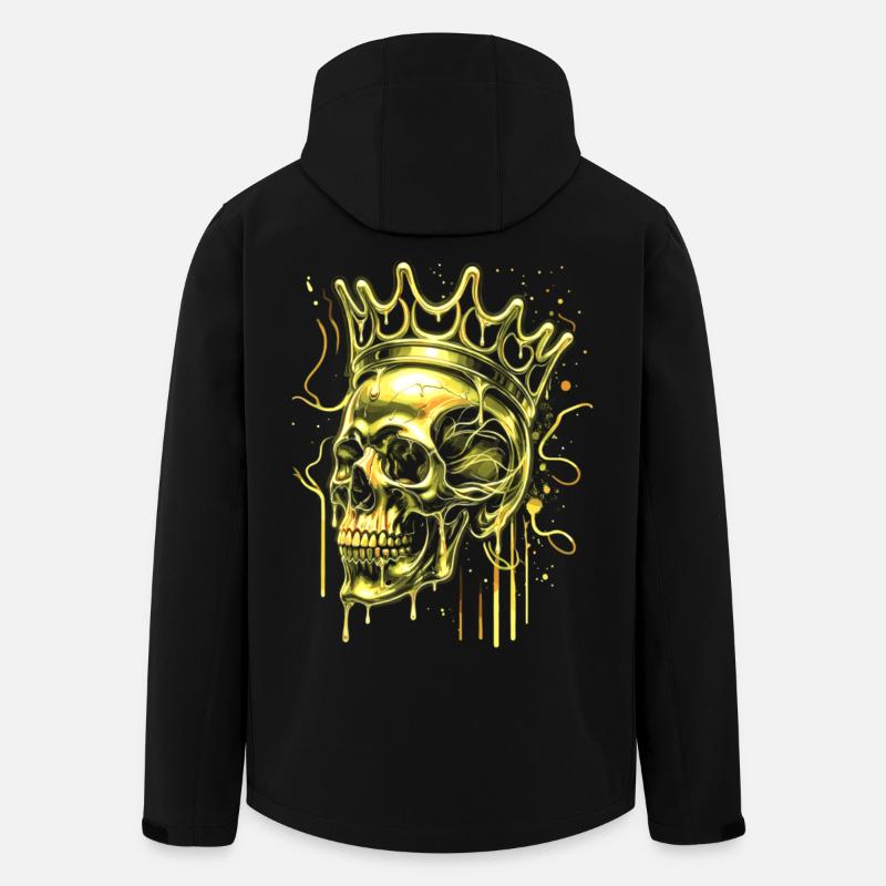 Goldener Skull King - Recycelte Männer Softshell-Jacke von Stanley/Stella - Schwarz