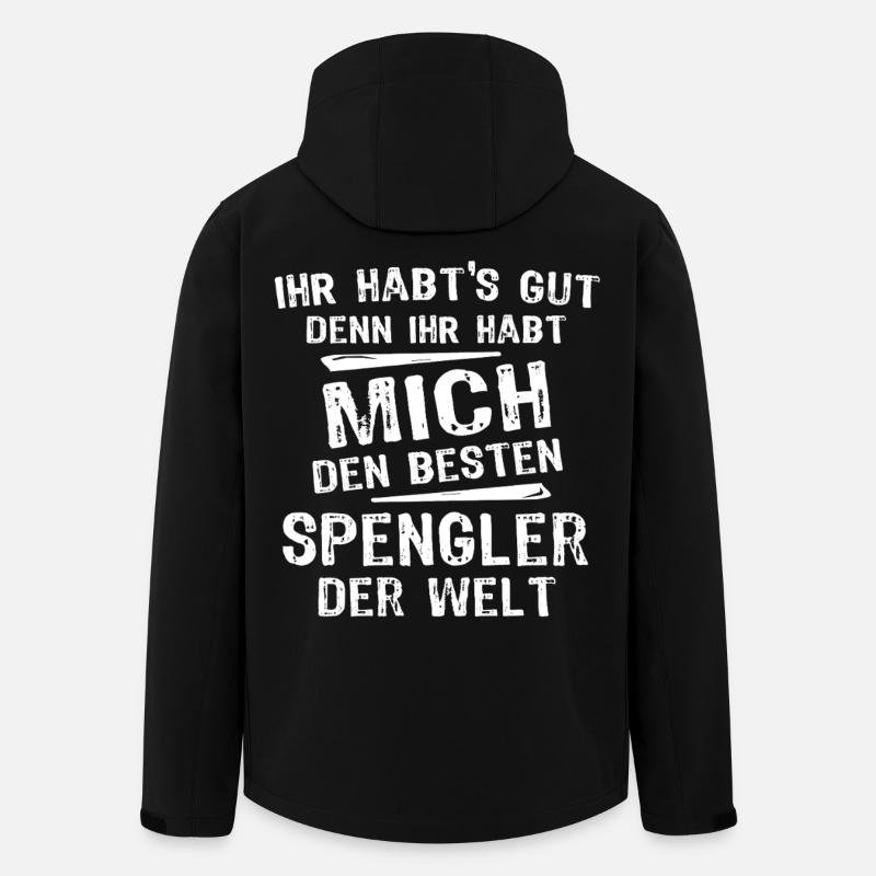 Spengler - Recycelte Männer Softshell-Jacke von Stanley/Stella - Schwarz