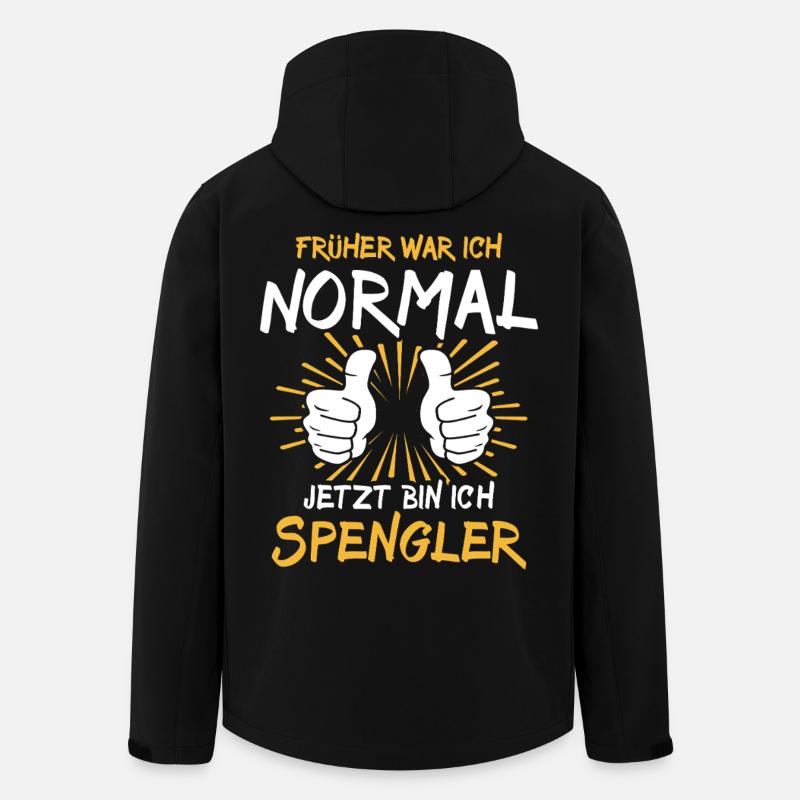 Spengler Spruch - Recycelte Männer Softshell-Jacke von Stanley/Stella - Schwarz