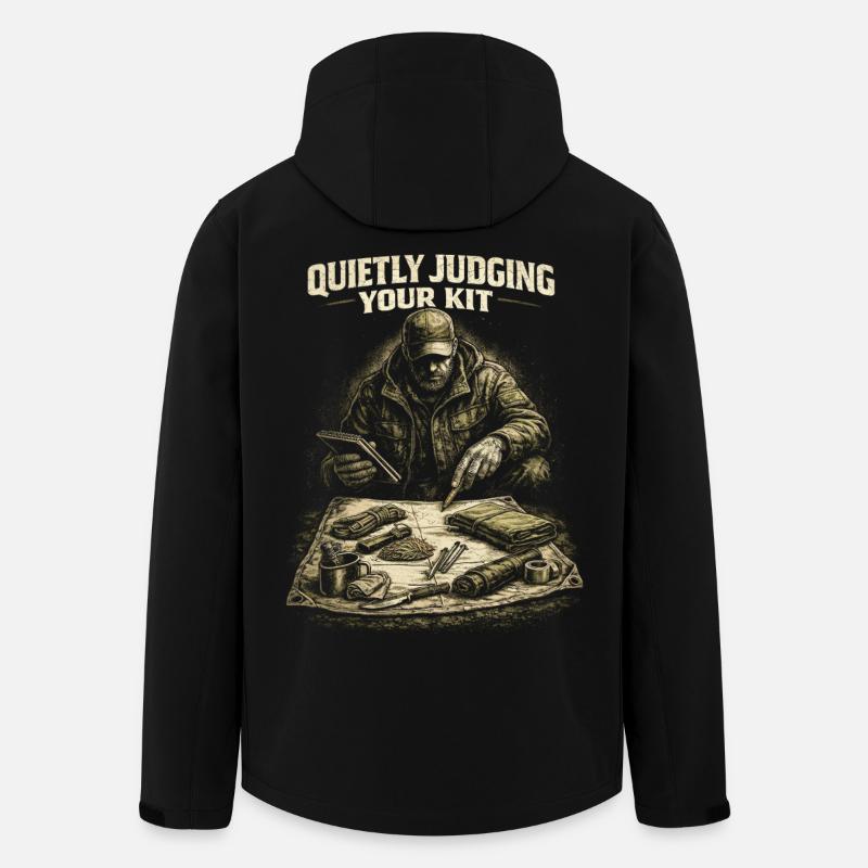 Prepper Überlebenskünstler Judging Your Kit - Recycelte Männer Softshell-Jacke von Stanley/Stella - Schwarz