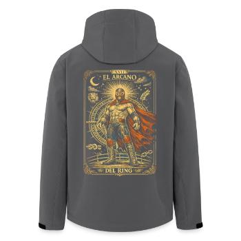 Lucha Libre Luchador Tarot Card - Veste softshell homme en polyester recyclé Stanley/Stella - noir - Dos - AI Model Male 185 light (185cm)
