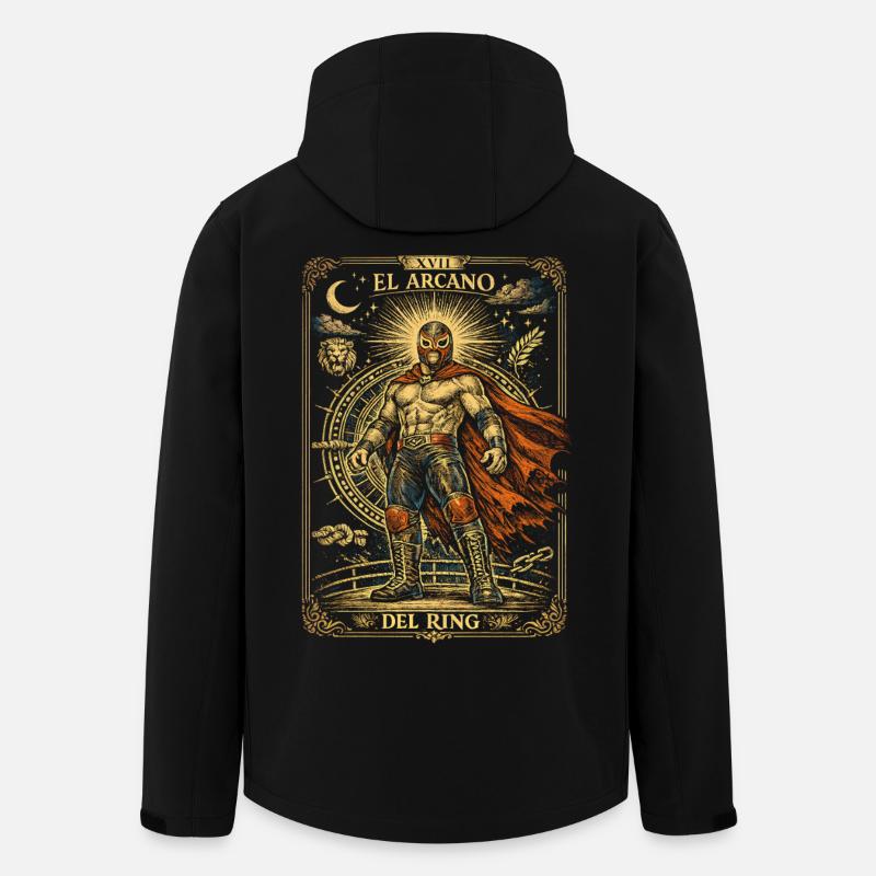 Lucha Libre Luchador Tarot Card - Men’s Recycled Softshell Jacket by Stanley/Stella - black
