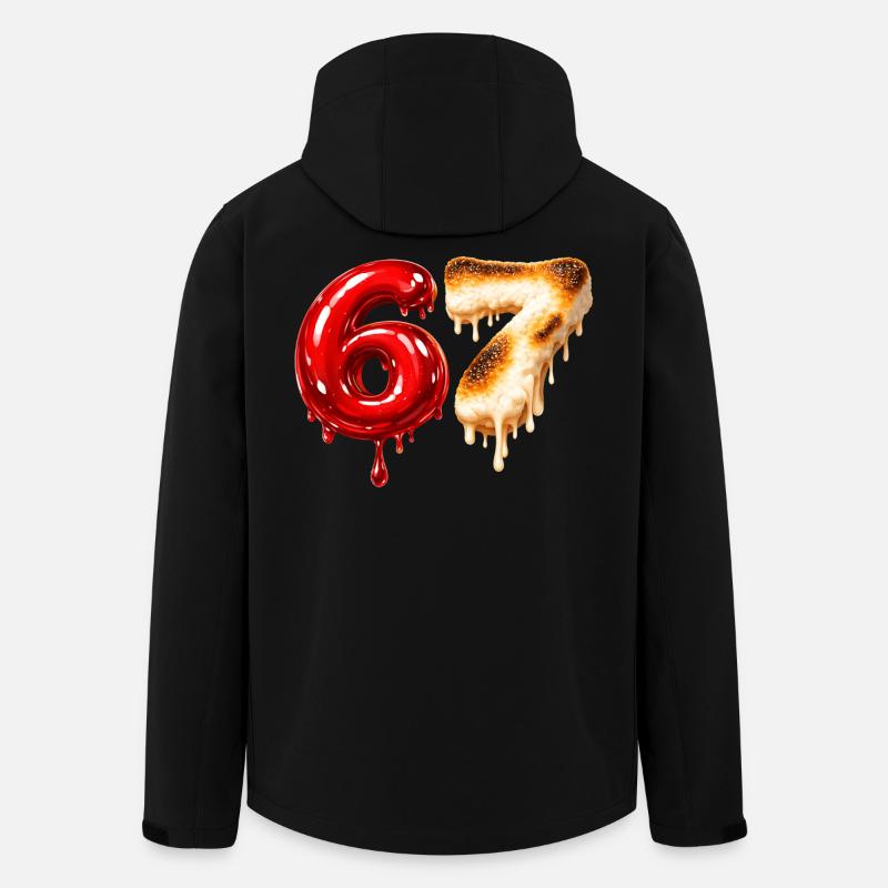 67 - 6 7 - Six Seven Meme  - Recycelte Männer Softshell-Jacke von Stanley/Stella - Schwarz