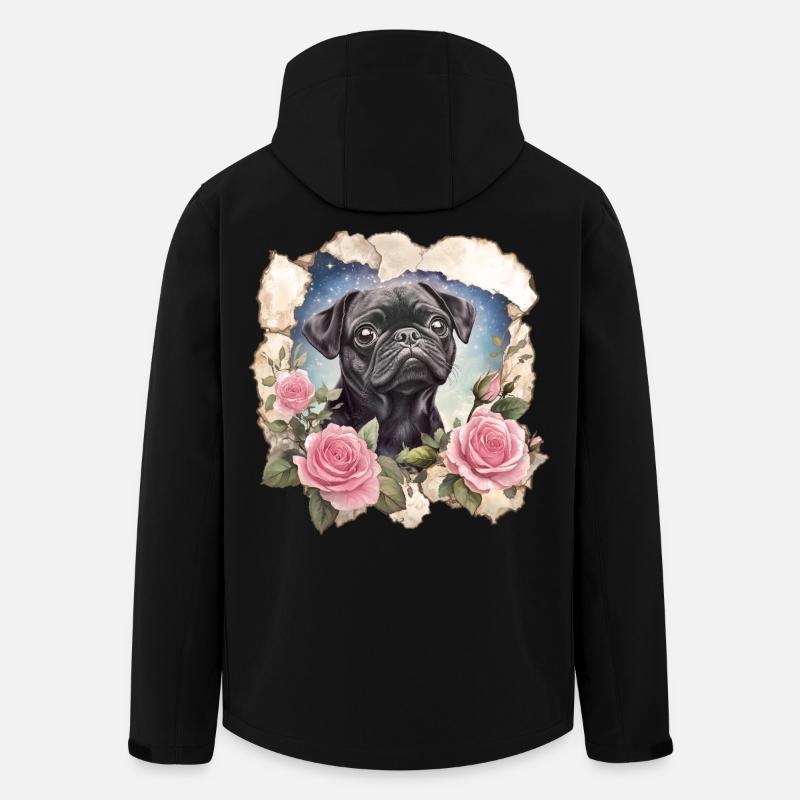 Schwarzer Mops - Recycelte Männer Softshell-Jacke von Stanley/Stella - Schwarz