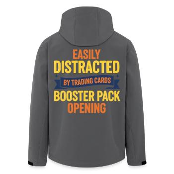 Easily Distracted By Trading Cards Booster Pack - Men’s Recycled Softshell Jacket by Stanley/Stella - black - Back - AI Model Male 185 light (185cm)