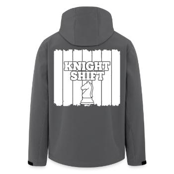 Schach Knight shift - Recycelte Männer Softshell-Jacke von Stanley/Stella - Schwarz - Hinten - AI Model Male 185 light (185cm)