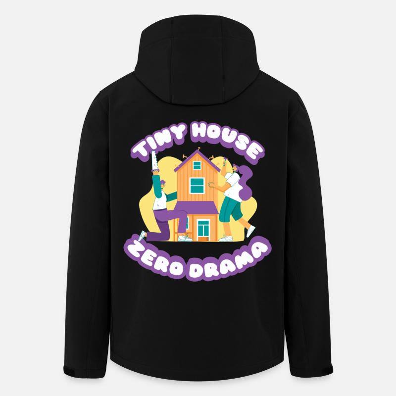 Tiny House Zero Drama - Men’s Recycled Softshell Jacket by Stanley/Stella - black