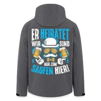 T-shirt de fête de garçon Hommes Grondement de fête de garçon - Veste softshell homme en polyester recyclé Stanley/Stella - noir - Dos - AI Model Male 185 light (185cm)