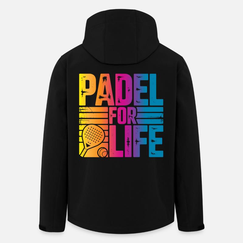 Padel for life - Recycelte Männer Softshell-Jacke von Stanley/Stella - Schwarz