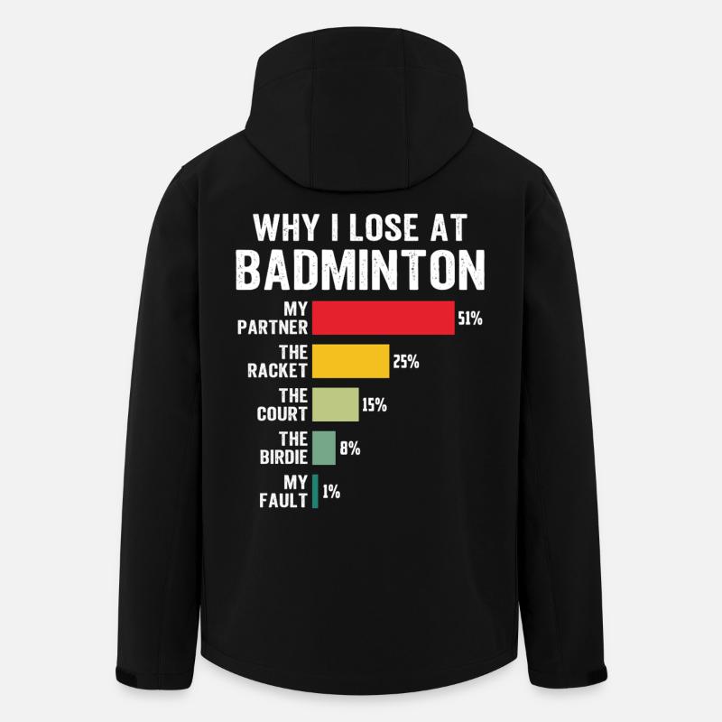 Why I Lose at Badminton - Men’s Recycled Softshell Jacket by Stanley/Stella - black
