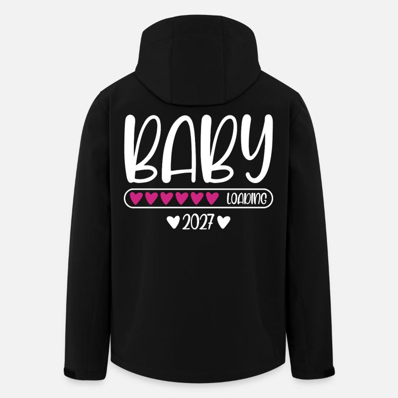 Baby 2027 loading Herzchen Ladebalken - Recycelte Männer Softshell-Jacke von Stanley/Stella - Schwarz