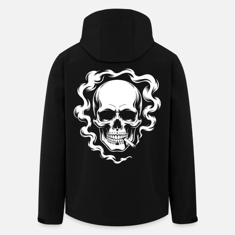 Conception du crâne fumant - Veste softshell homme en polyester recyclé Stanley/Stella - noir