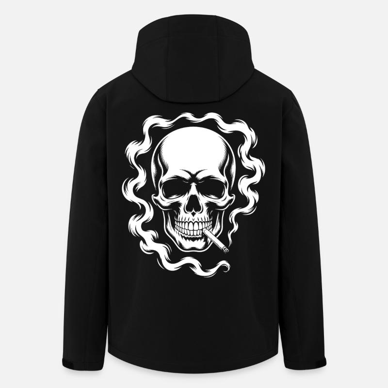 Smoking Skull Design - Recycelte Männer Softshell-Jacke von Stanley/Stella - Schwarz