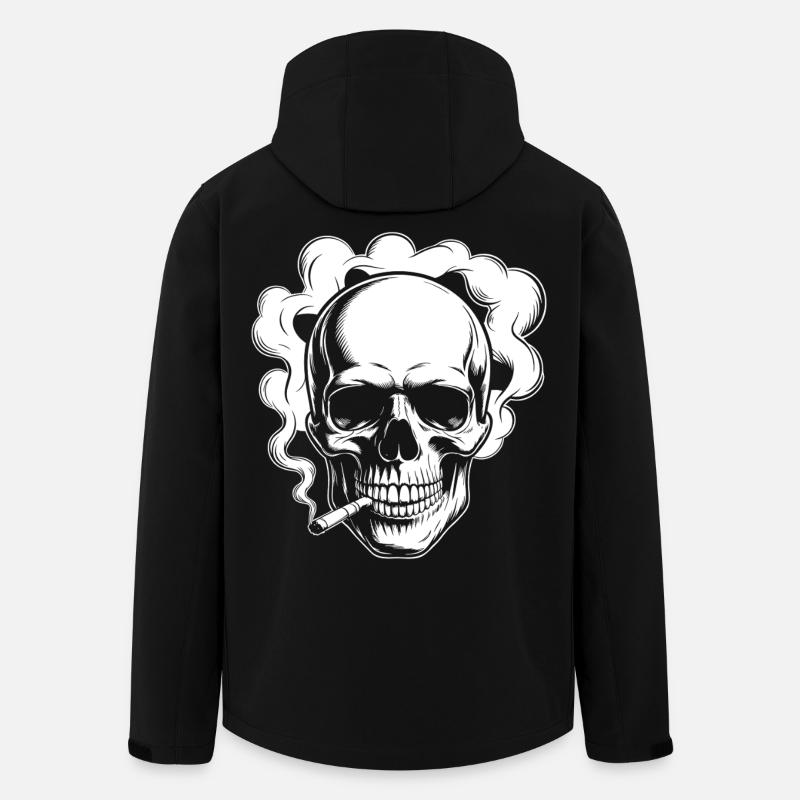 Smoking Skull Design - Men’s Recycled Softshell Jacket by Stanley/Stella - black