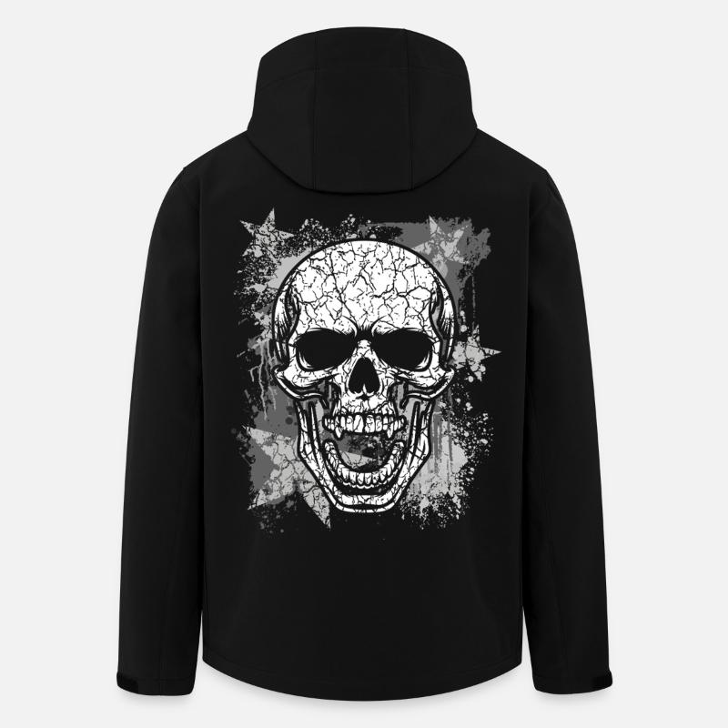Grunge Schädel Grafik - Recycelte Männer Softshell-Jacke von Stanley/Stella - Schwarz