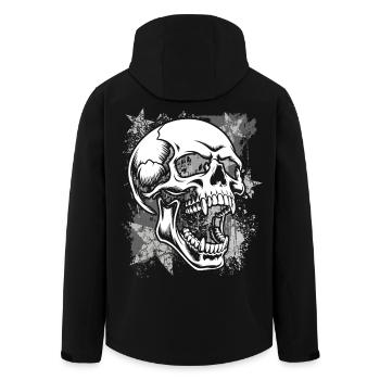 Grunge Schädel Farbspritzer - Recycelte Männer Softshell-Jacke von Stanley/Stella - Schwarz - Hinten - AI Model Male 185 light (185cm)
