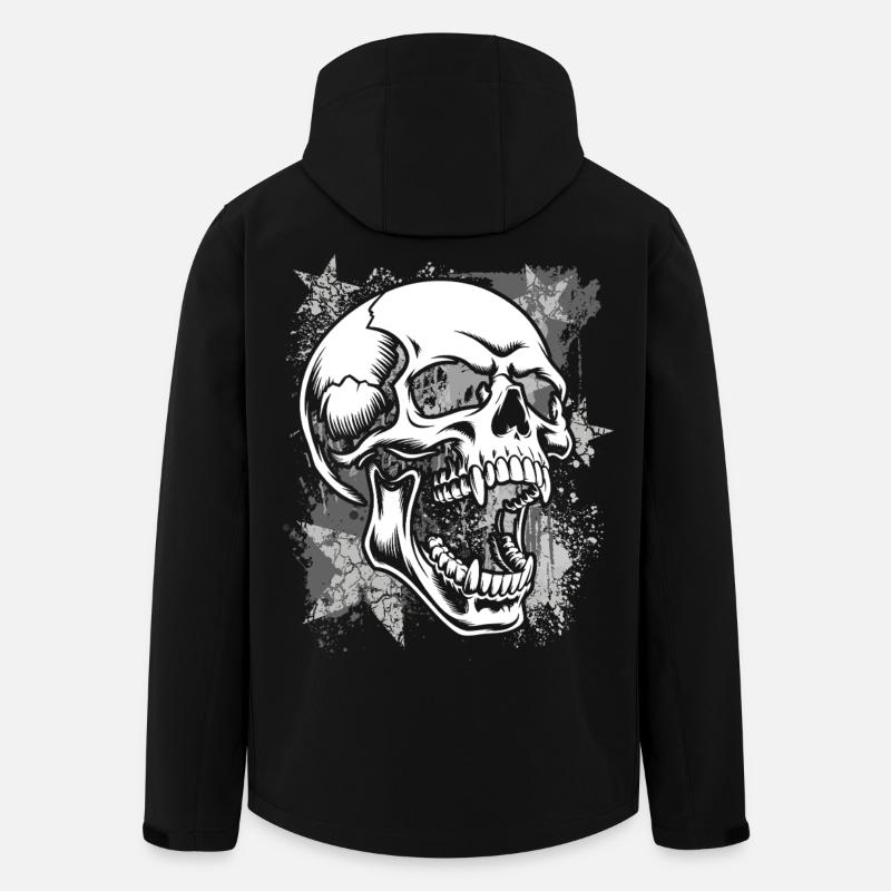 Grunge Skull Paint Splash - Men’s Recycled Softshell Jacket by Stanley/Stella - black