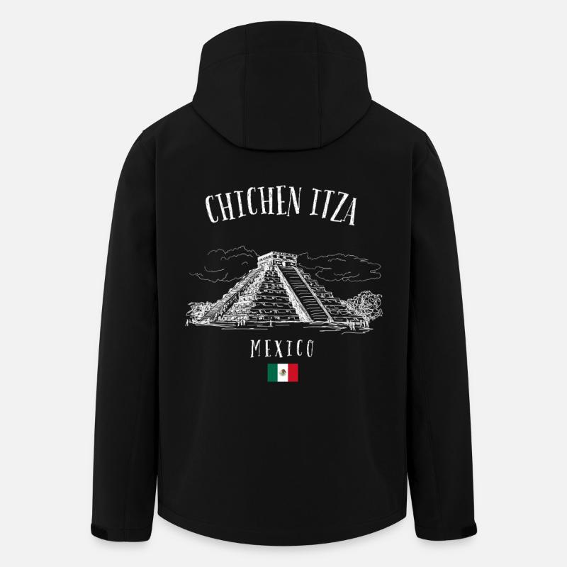 Chichen Itza Pyramid Mexico - Men’s Recycled Softshell Jacket by Stanley/Stella - black