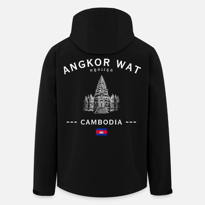 Angkor Wat Silhouette Cambodia - Recycelte Männer Softshell-Jacke von Stanley/Stella - Schwarz
