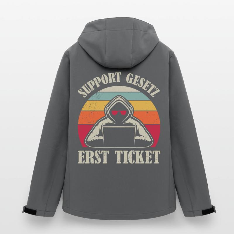 Computer Science Coder SUPPORT GESETZ ERST TICKET Recycelte Männer Softshell-Jacke von Stanley/Stella