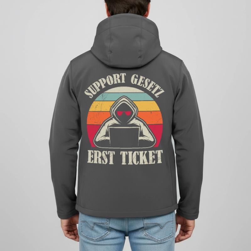 Computer Science Coder SUPPORT GESETZ ERST TICKET Recycelte Männer Softshell-Jacke von Stanley/Stella