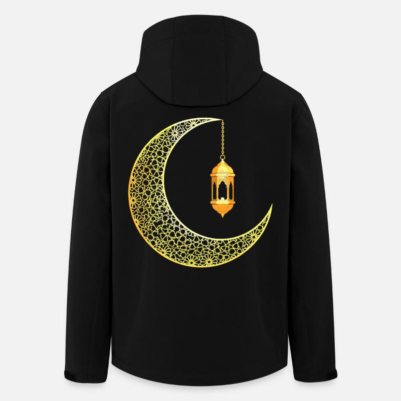 Ramadan Mondsichel Eid Mubarak - Recycelte Männer Softshell-Jacke von Stanley/Stella - Schwarz