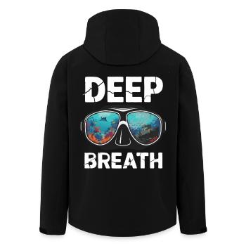 Taucherbrille Unterwasserwelt - Recycelte Männer Softshell-Jacke von Stanley/Stella - Schwarz - Hinten - AI Model Male 185 light (185cm)
