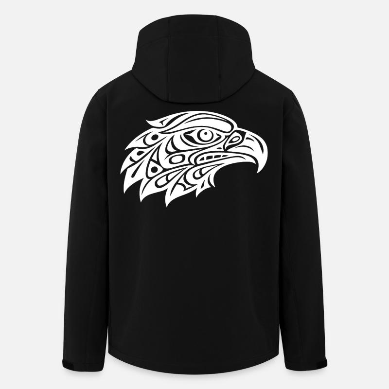 Tribal Eagle Head Art - Men’s Recycled Softshell Jacket by Stanley/Stella - black