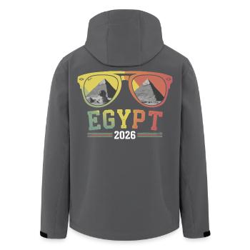 Ägypten Urlaub 2026 Pyramiden - Recycelte Männer Softshell-Jacke von Stanley/Stella - Schwarz - Hinten - AI Model Male 185 light (185cm)