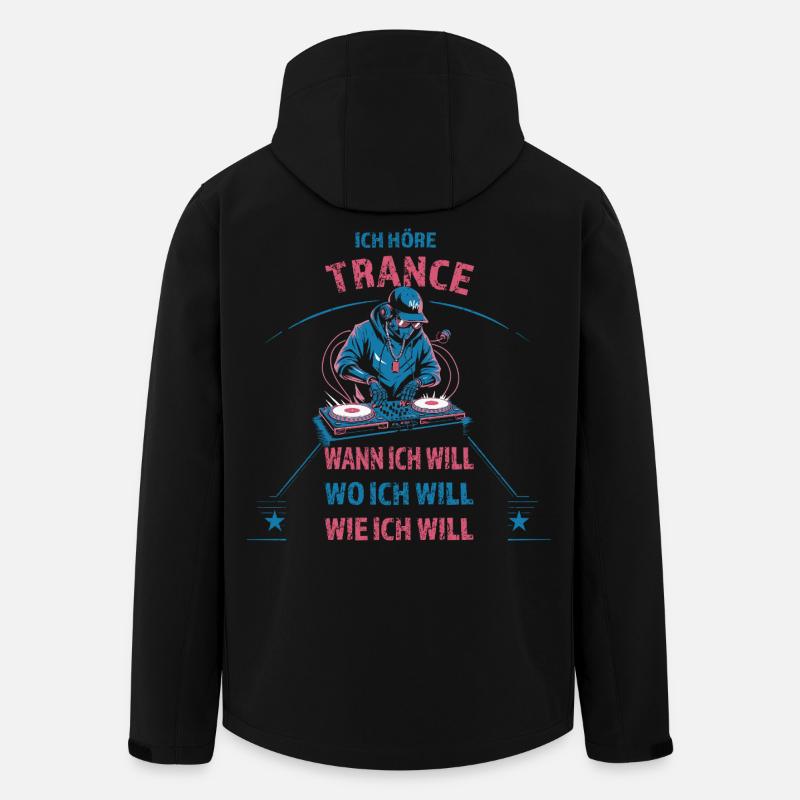 Ich höre Techno wann ich will - Recycelte Männer Softshell-Jacke von Stanley/Stella - Schwarz