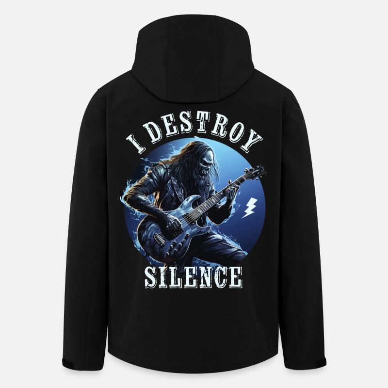 Je détruis le silence - Veste softshell homme en polyester recyclé Stanley/Stella - noir