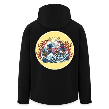 Animal Anime Kawaii Rocker - Men’s Recycled Softshell Jacket by Stanley/Stella - black - Back - AI Model Male 185 light (185cm)