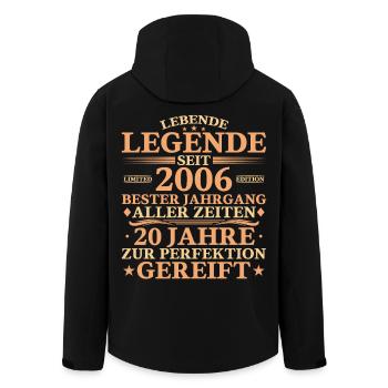 2006 Vintage 2006 Né 20 ans - Veste softshell homme en polyester recyclé Stanley/Stella - noir - Dos - AI Model Male 185 light (185cm)
