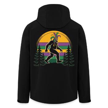 Mardi Gras Bigfoot Shirt – Carnival - Men’s Recycled Softshell Jacket by Stanley/Stella - black - Back - AI Model Male 185 light (185cm)