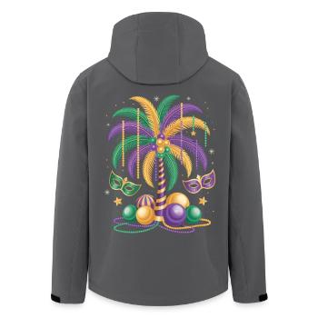 Mardi Gras Palme Shirt – Karneval - Recycelte Männer Softshell-Jacke von Stanley/Stella - Schwarz - Hinten - AI Model Male 185 light (185cm)