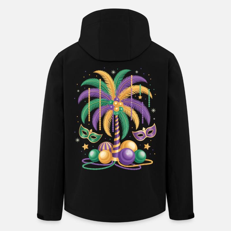 Mardi Gras Palmetræ-skjorte – Karneval - Stanley/Stella herre softshelljakke i genanvendt polyester Discoverer - sort