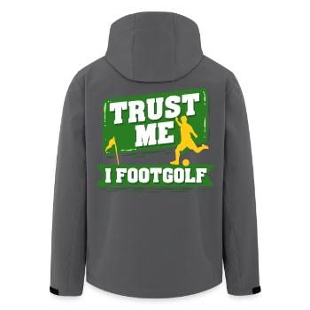 Footgolf Soccer Golf - Men’s Recycled Softshell Jacket by Stanley/Stella - black - Back - AI Model Male 185 light (185cm)