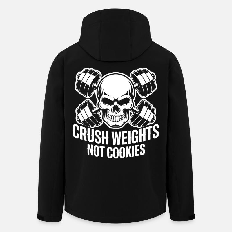 Crush Weights Gym Uden Sukker - Stanley/Stella herre softshelljakke i genanvendt polyester - sort
