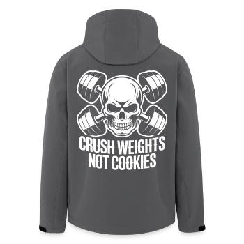 Crush Weights Gym kein Zucker - Recycelte Männer Softshell-Jacke von Stanley/Stella - Schwarz - Hinten - AI Model Male 185 light (185cm)