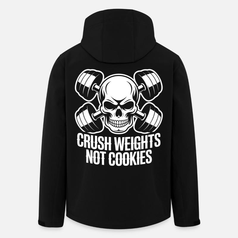 Crush Weights Gym No Sugar - Men’s Recycled Softshell Jacket by Stanley/Stella - black