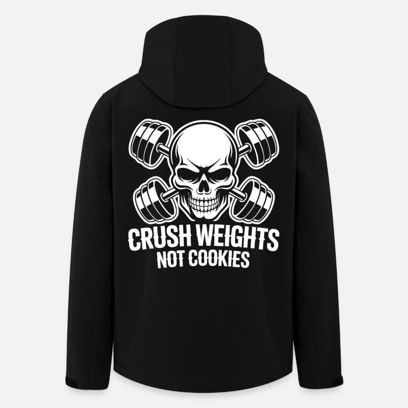 Crush Weights Gym No Sugar - Men’s Recycled Softshell Jacket by Stanley/Stella - black