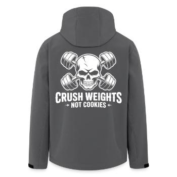 Crush Weights Gym kein Zucker - Recycelte Männer Softshell-Jacke von Stanley/Stella - Schwarz - Hinten - AI Model Male 185 light (185cm)