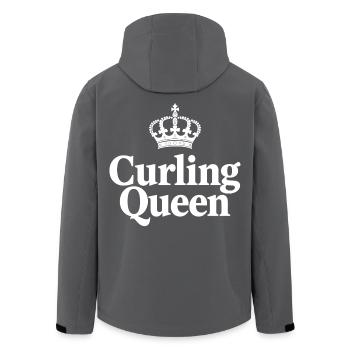 Curling Queen - Die Königin auf dem Eis - Recycelte Männer Softshell-Jacke von Stanley/Stella - Schwarz - Hinten - AI Model Male 185 light (185cm)