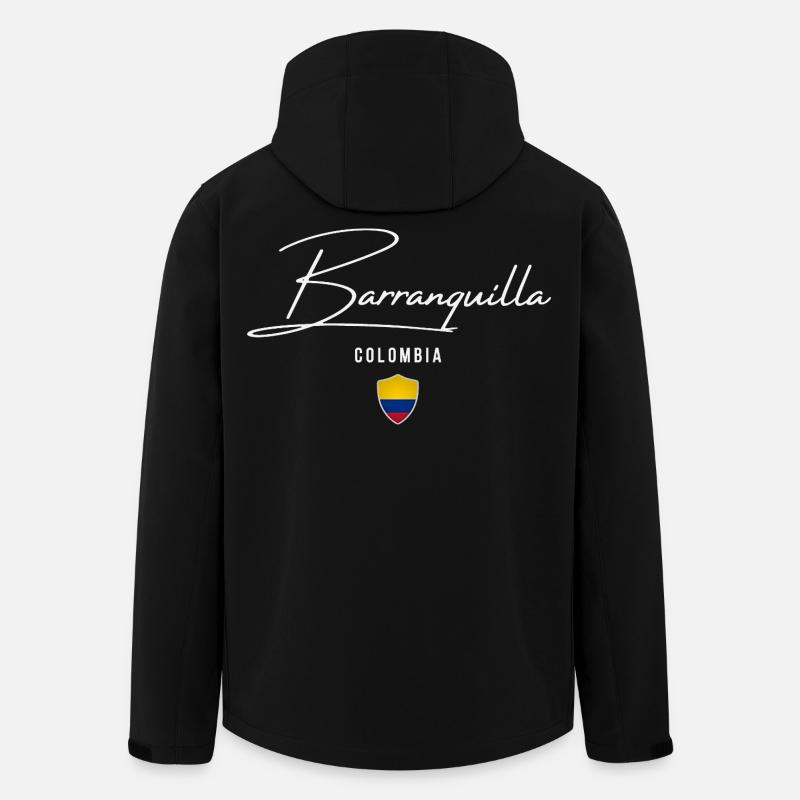 Barranquilla Colombia, elegantes Design - Recycelte Männer Softshell-Jacke von Stanley/Stella - Schwarz