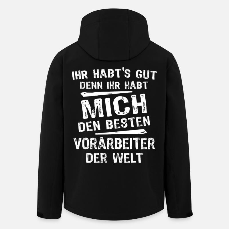Vorarbeiter - Recycelte Männer Softshell-Jacke von Stanley/Stella - Schwarz