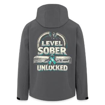 Niveau de détox de sevrage addict Sobre débloqué - Veste softshell homme en polyester recyclé Stanley/Stella - noir - Dos - AI Model Male 185 light (185cm)