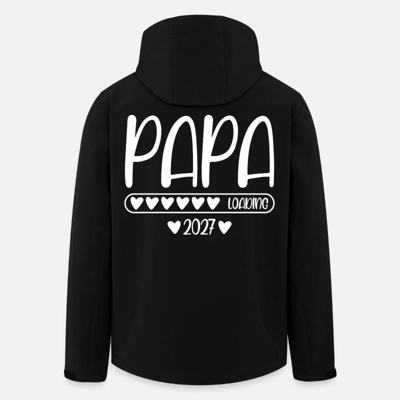 Papa 2027 loading - Recycelte Männer Softshell-Jacke von Stanley/Stella - Schwarz