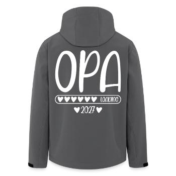 Grandpa 2027 loading - Men’s Recycled Softshell Jacket by Stanley/Stella - black - Back - AI Model Male 185 light (185cm)