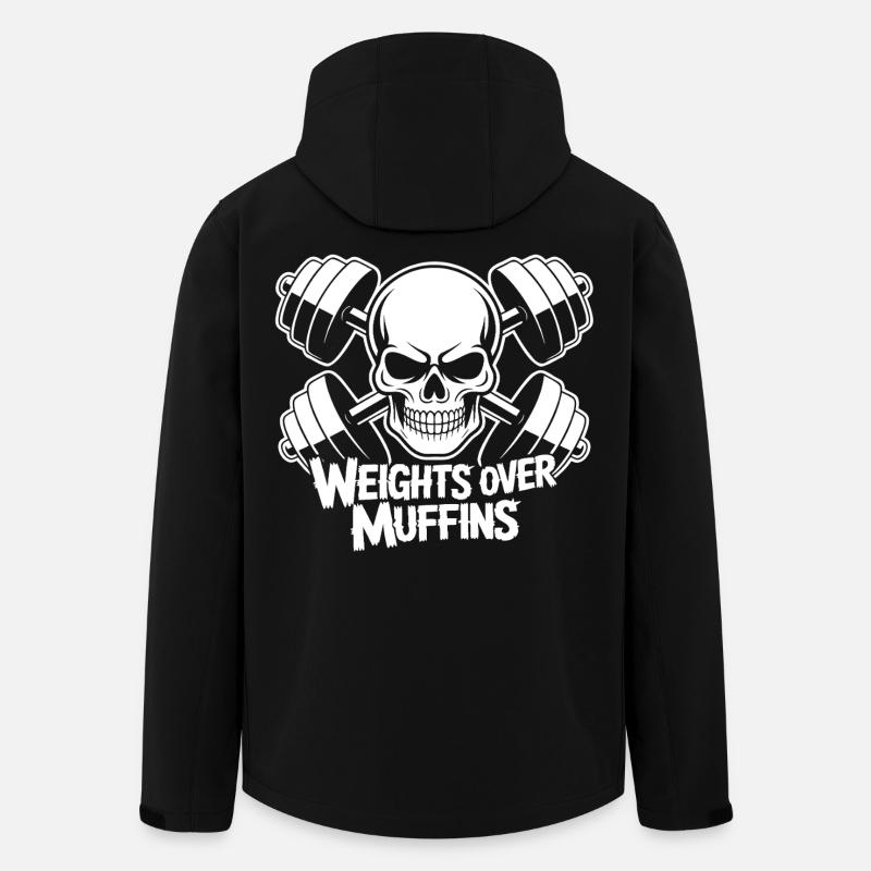 Weights over muffins skull - Men’s Recycled Softshell Jacket by Stanley/Stella - black